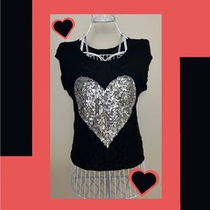 super soft the clas-sic black cut out y2k 2000s sequin top